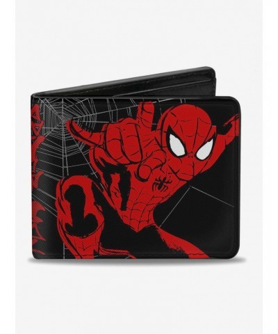 Marvel Spider-Man Grafitti Poses Spiderweb Sketch Bi-Fold Wallet $9.07 Wallets