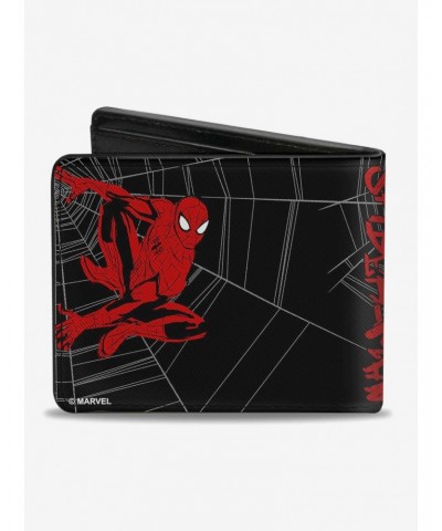 Marvel Spider-Man Grafitti Poses Spiderweb Sketch Bi-Fold Wallet $9.07 Wallets