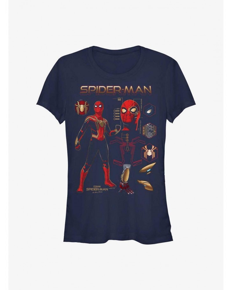 Marvel Spider-Man: No Way Home Spidey Stuff Girls T-Shirt $9.56 T-Shirts