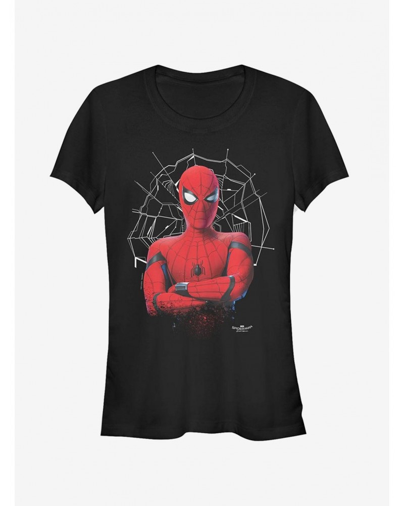 Marvel Spider-Man Homecoming Grumpy Spidey Girls T-Shirt $9.76 T-Shirts