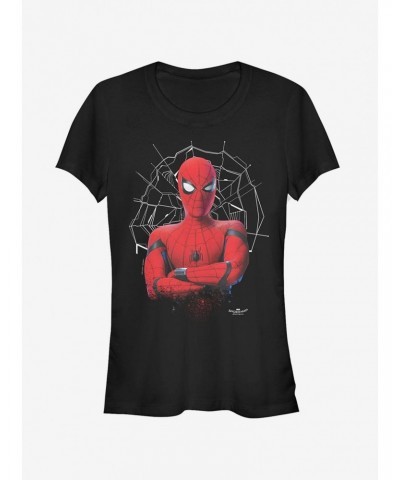 Marvel Spider-Man Homecoming Grumpy Spidey Girls T-Shirt $9.76 T-Shirts