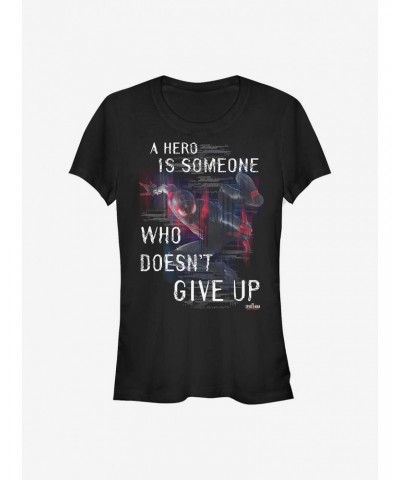 Marvel Spider-Man Miles Morales Don't Give Up Girls T-Shirt $8.96 T-Shirts