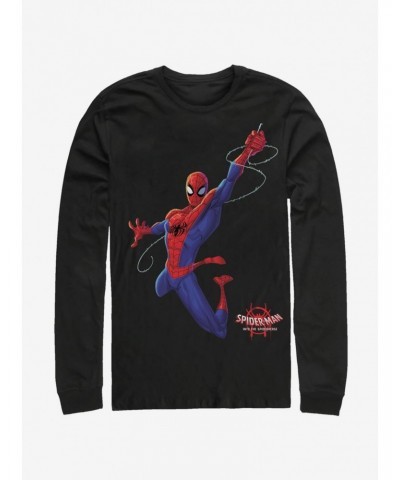 Marvel Spider-Man: Into The Spider-Verse Real Spider-Man Long-Sleeve T-Shirt $10.00 T-Shirts