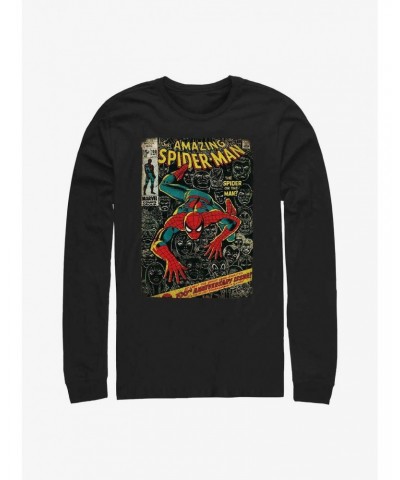 Marvel Spider-Man Spidey Comic Cover Long Sleeve T-Shirt $11.32 T-Shirts