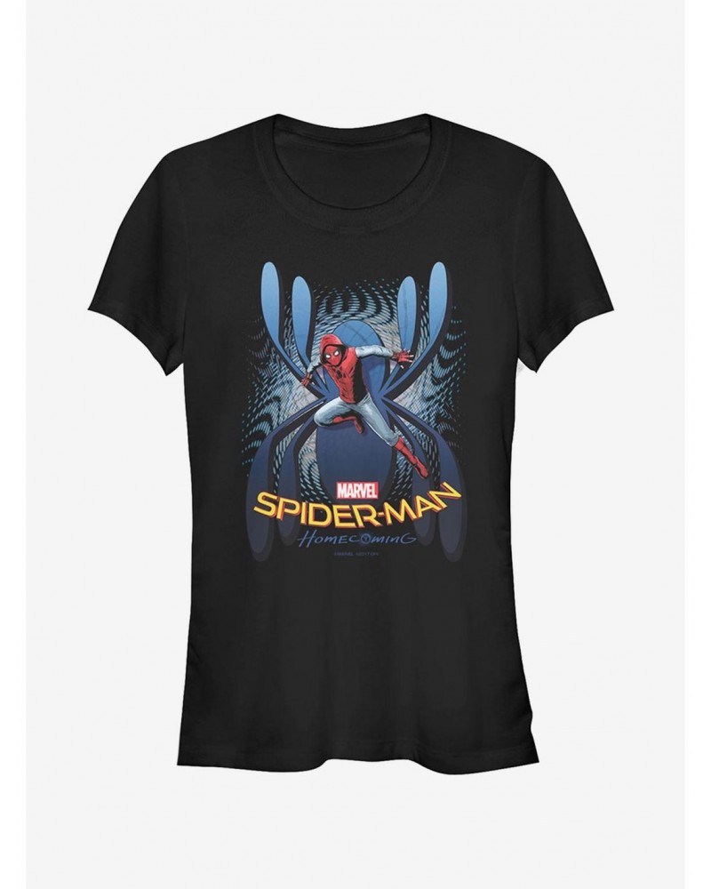 Marvel Spider-Man Homecoming Logo Pattern Girls T-Shirt $6.18 T-Shirts