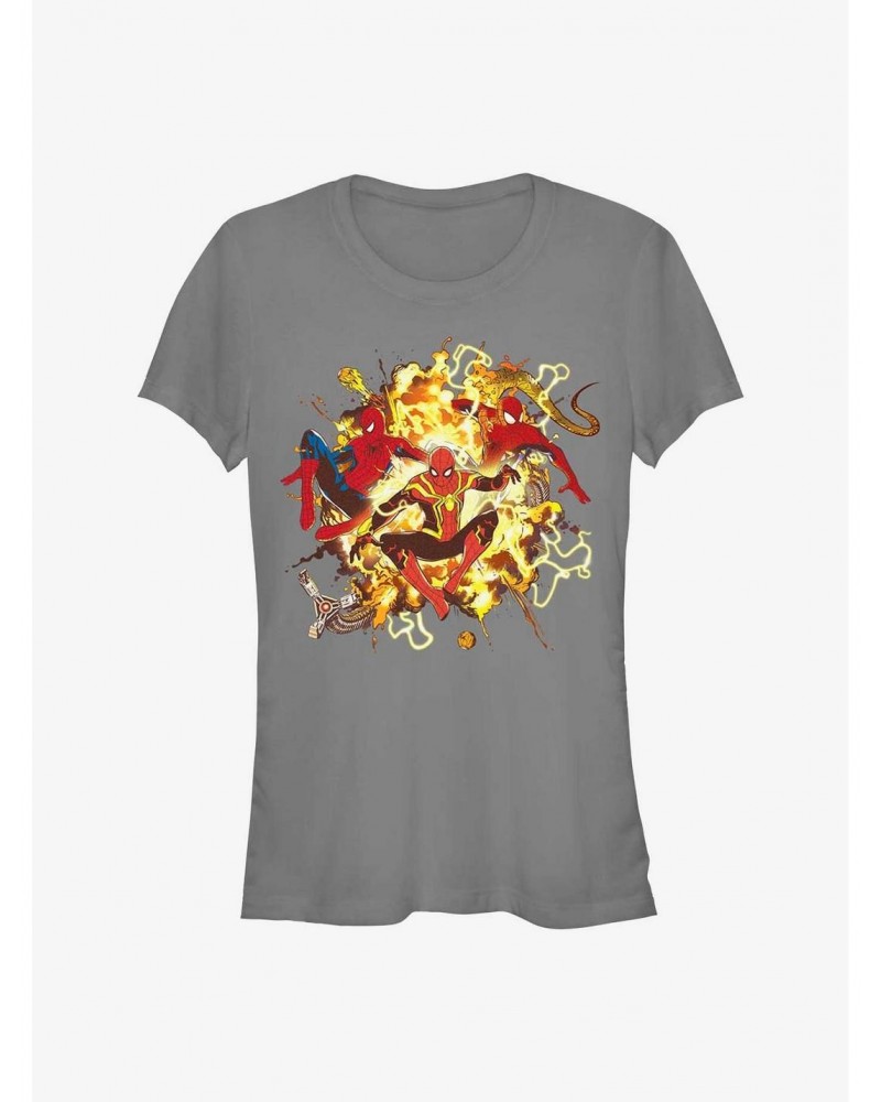 Marvel Spider-Man: No Way Home Spidey Explosion Girls T-Shirt $7.37 T-Shirts