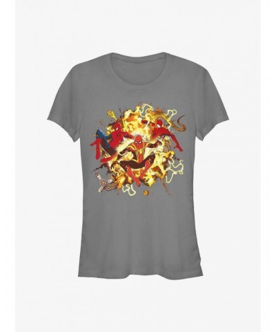 Marvel Spider-Man: No Way Home Spidey Explosion Girls T-Shirt $7.37 T-Shirts
