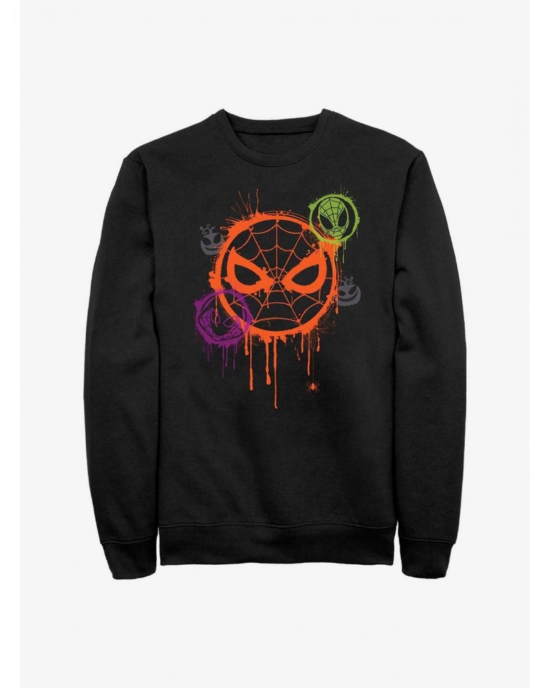 Marvel Spider-Man Spooky Stencil Sweatshirt $13.58 Sweatshirts