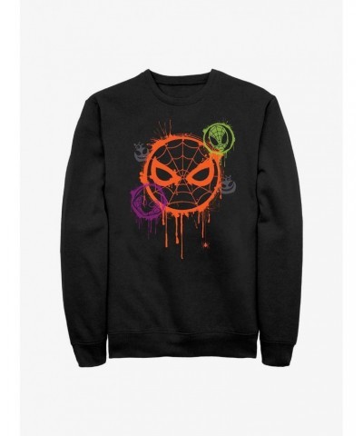 Marvel Spider-Man Spooky Stencil Sweatshirt $13.58 Sweatshirts