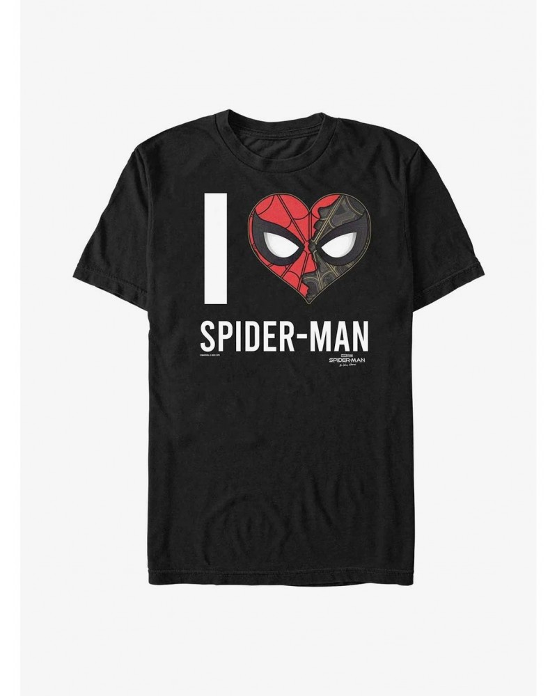 Marvel Spider-Man: No Way Home I Heart Spider-Man T-Shirt $8.41 T-Shirts