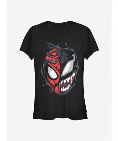 Marvel Spider-Man Venomized Mask Takeover Girls T-Shirt $6.97 T-Shirts