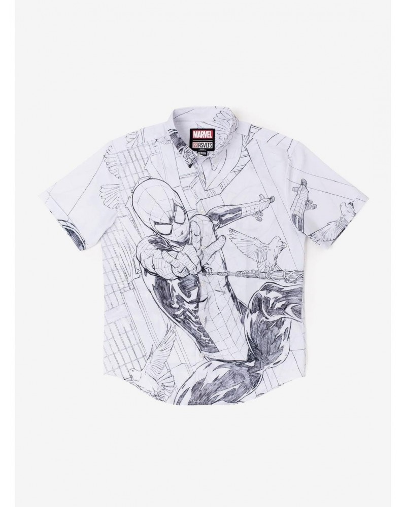 RSVLTS Marvel Spider-Man "Web Surfing" KUNUFLEX Short Sleeve Shirt $25.52 Shirts