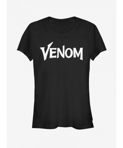 Marvel Venom White Logo Girls T-Shirt $6.77 T-Shirts