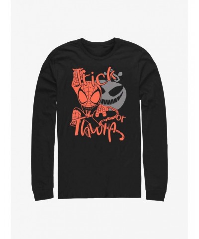 Marvel Spider-Man Trick Or Thwip Long-Sleeve T-Shirt $12.11 T-Shirts