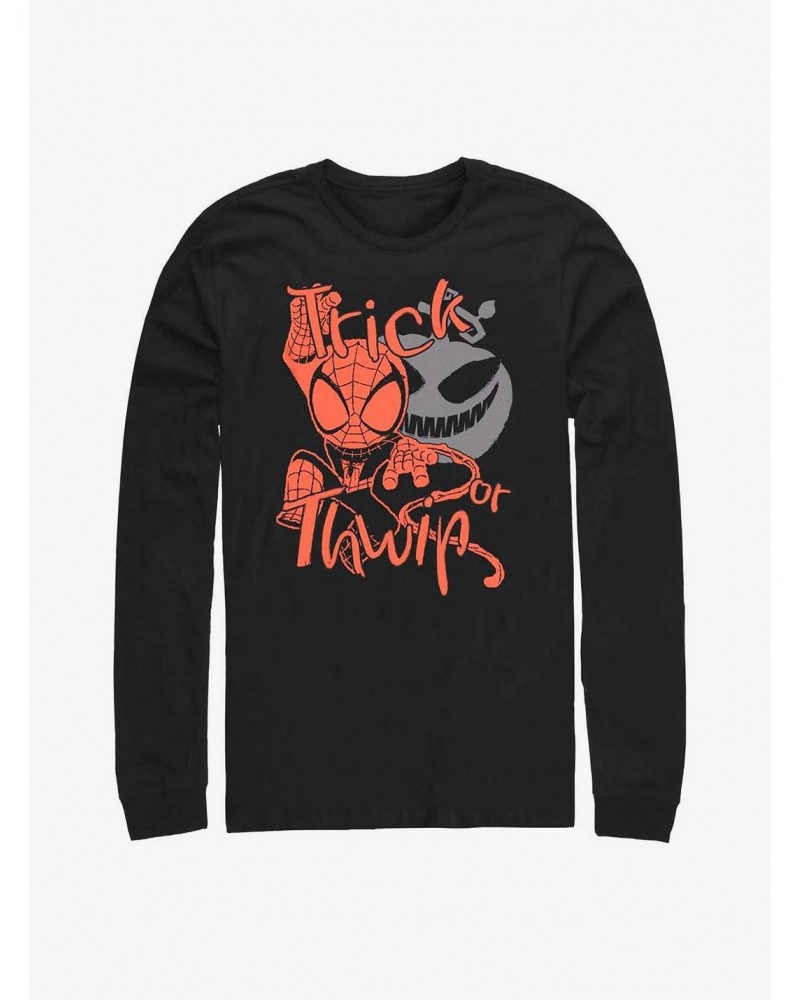 Marvel Spider-Man Trick Or Thwip Long-Sleeve T-Shirt $12.11 T-Shirts