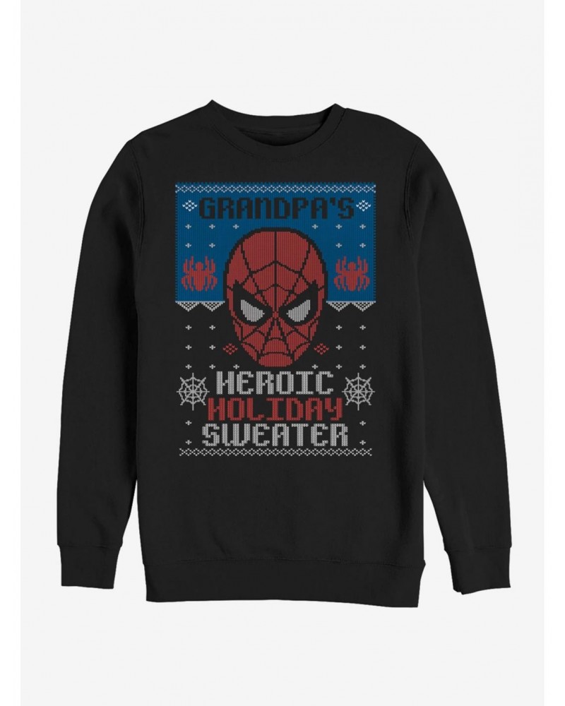 Marvel Spider-Man Holiday Sweater Grandpa Sweatshirt $12.69 Sweatshirts