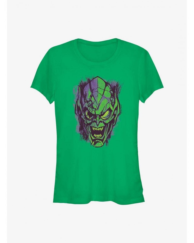 Marvel Spider-Man: No Way Home Green Goblin Face Girls T-Shirt $6.18 T-Shirts
