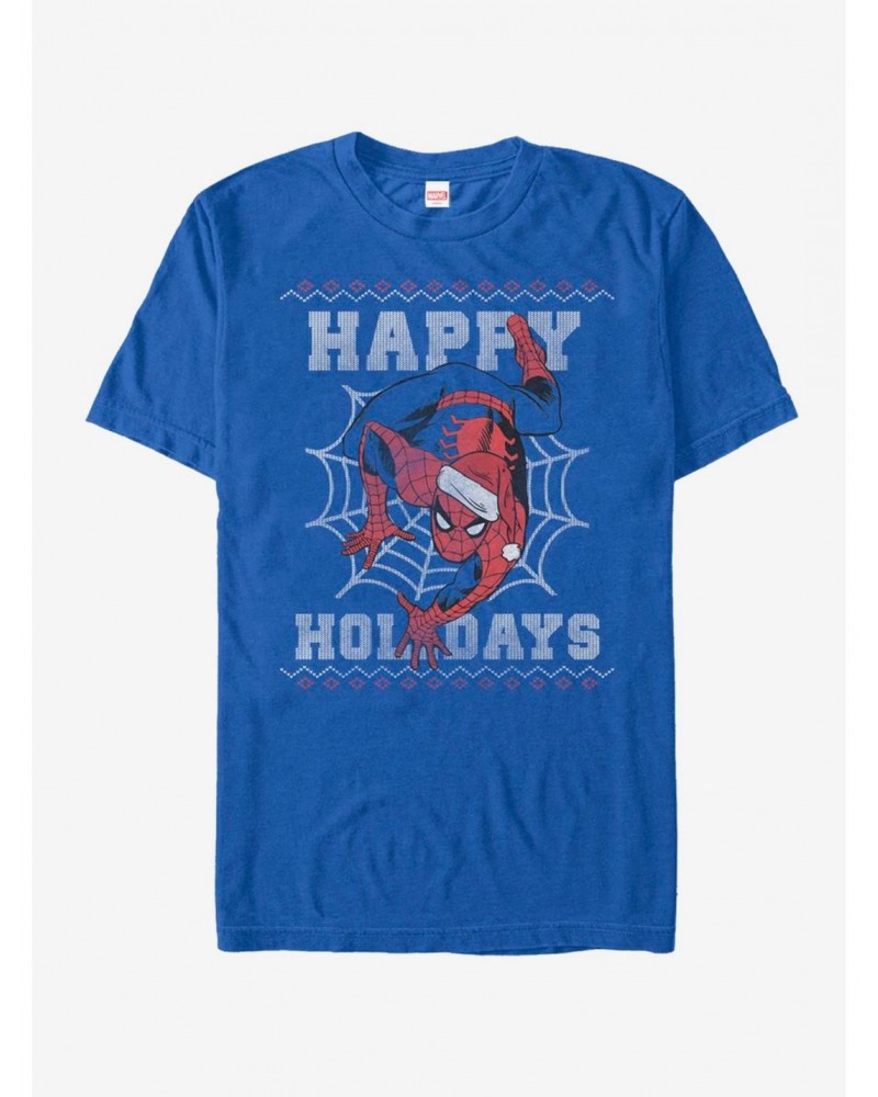 Marvel Spider-Man Happy Holidays Santa Hat T-Shirt $9.56 T-Shirts