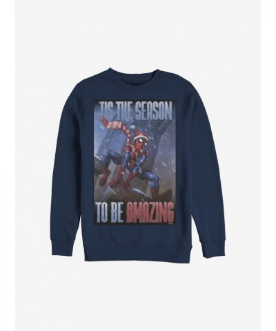 Marvel Spider-Man 'Tis The Season Holiday Sweatshirt $13.87 Sweatshirts