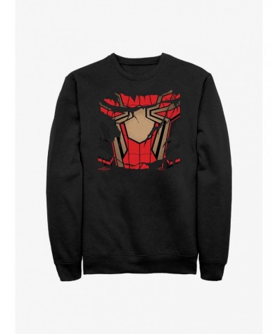 Marvel Spider-Man: No Way Home Ripped Suit Crew Sweatshirt $11.51 Sweatshirts