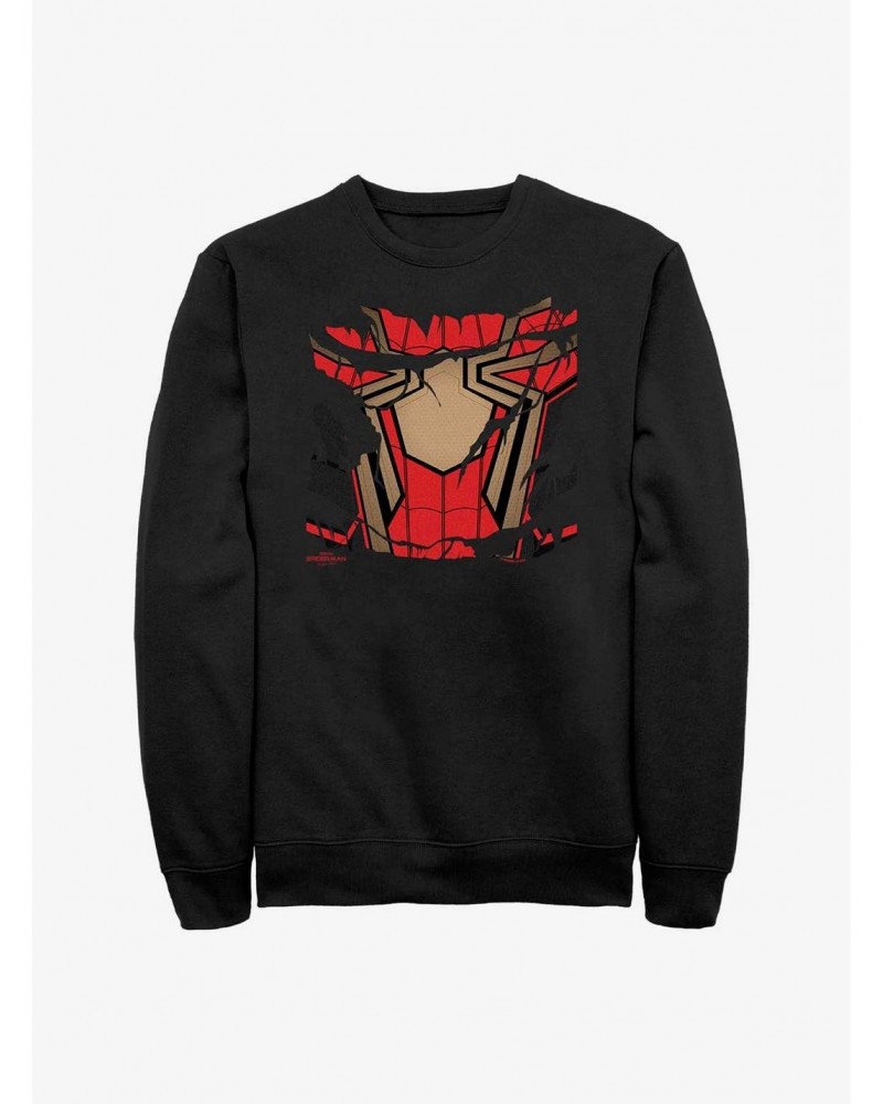 Marvel Spider-Man: No Way Home Ripped Suit Crew Sweatshirt $11.51 Sweatshirts