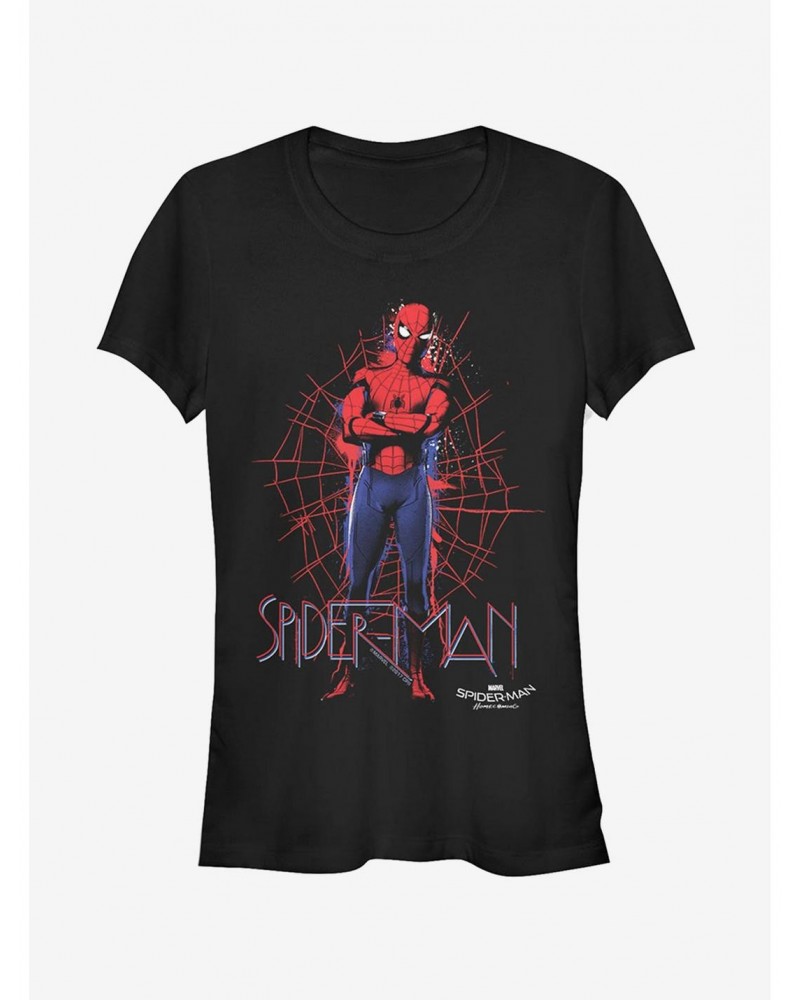 Marvel Spider-Man Homecoming Web Girls T-Shirt $9.16 T-Shirts