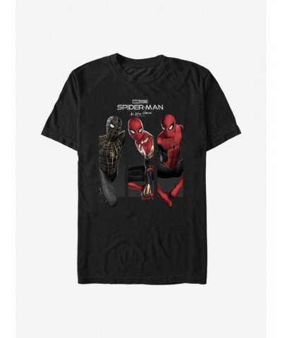 Marvel Spider-Man: No Way Home Three Poses T-Shirt $9.37 T-Shirts