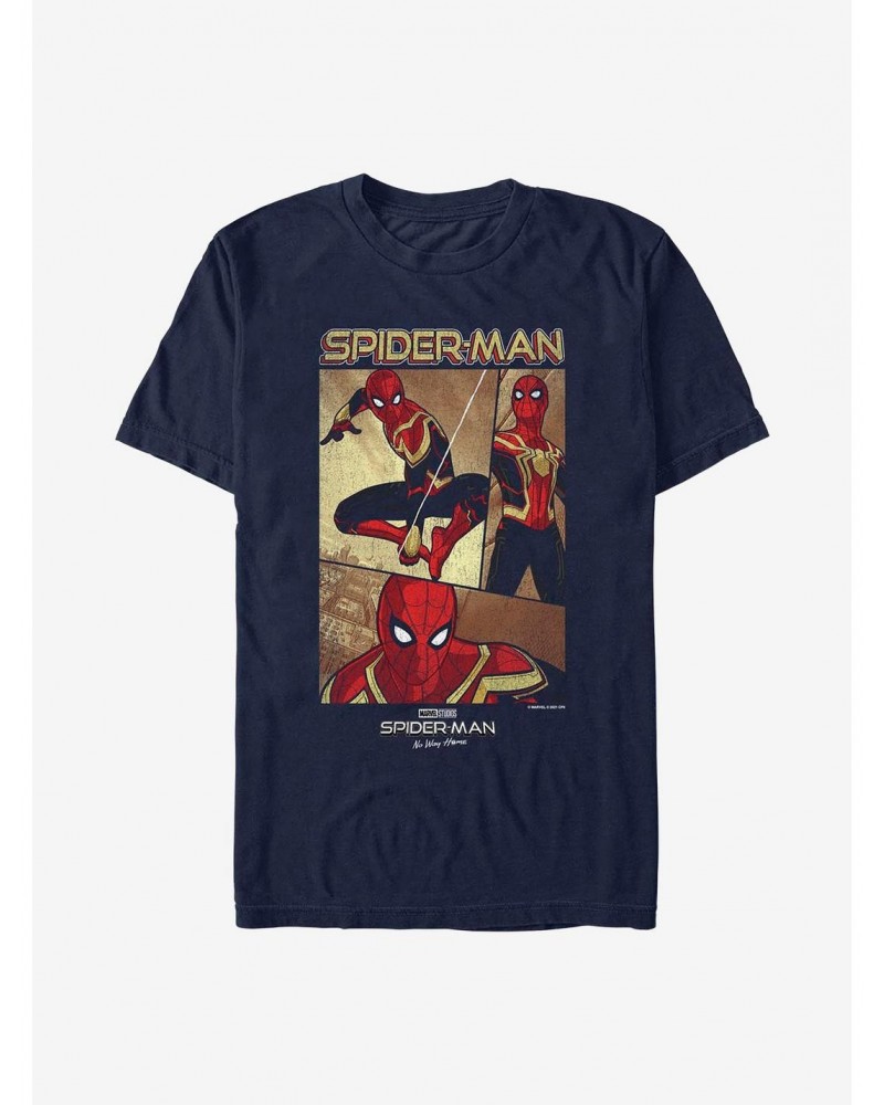 Marvel Spider-Man: No Way Home Three Panel Spidey T-Shirt $7.27 T-Shirts