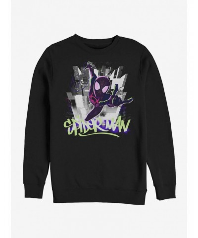 Marvel Spider-Man: Into The Spider-Verse Brooklyn Graffiti Sweatshirt $9.45 Sweatshirts