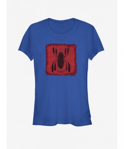 Marvel Spider-Man Homecoming Logo Patch Girls T-Shirt $8.37 T-Shirts