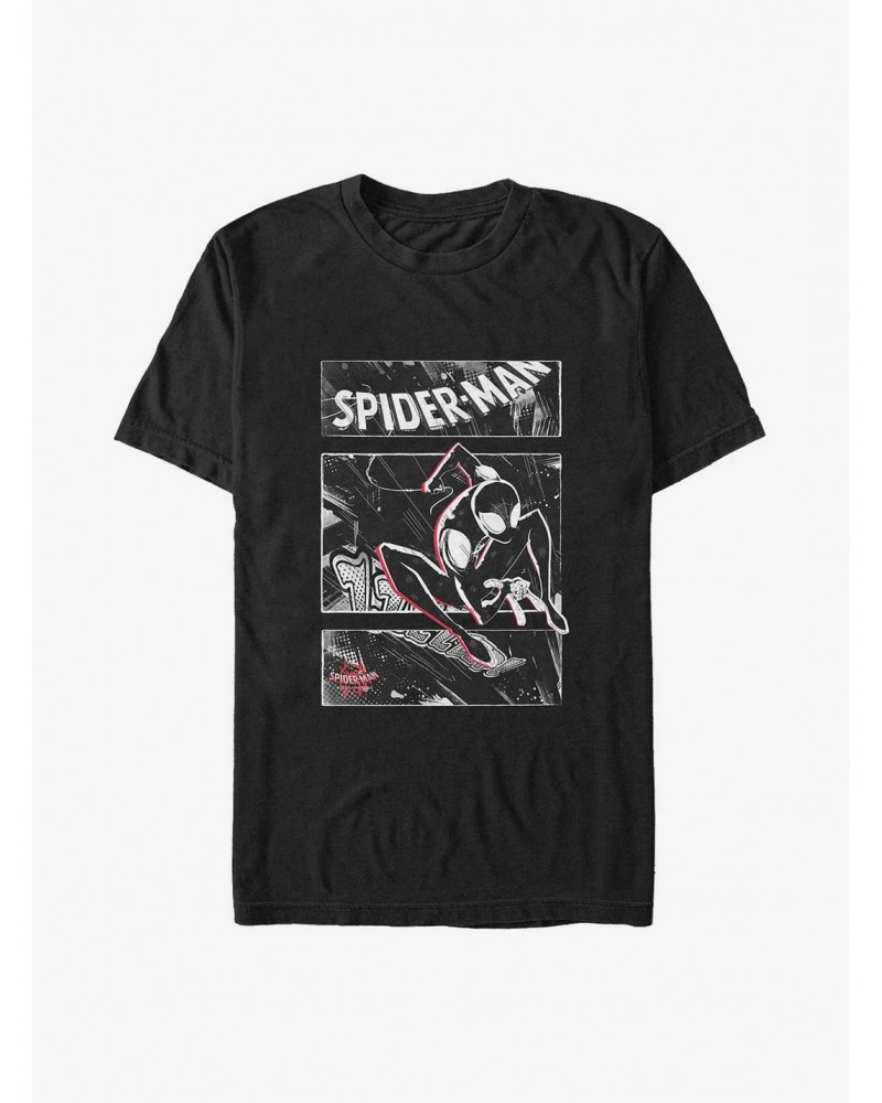 Marvel Spider-Man Miles Morales Swinging Panels Big & Tall T-Shirt $10.05 T-Shirts