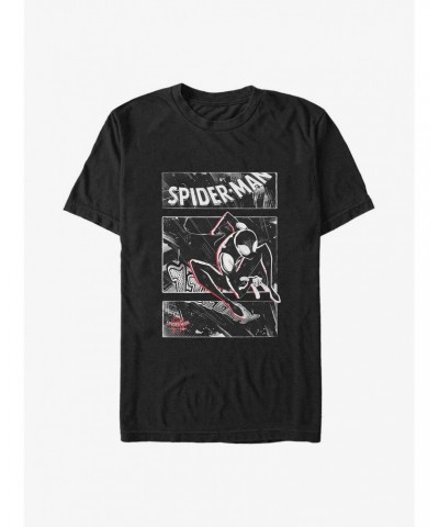 Marvel Spider-Man Miles Morales Swinging Panels Big & Tall T-Shirt $10.05 T-Shirts