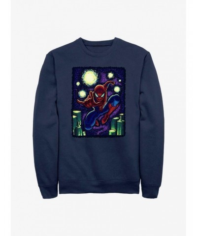 Marvel Spider-Man Starry New York Sweatshirt $9.74 Sweatshirts
