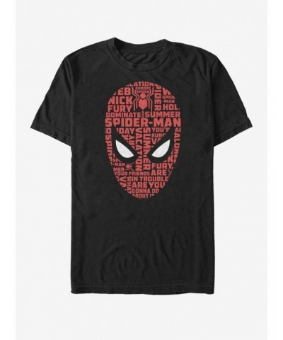 Marvel Spider-Man: Far From Home Spider Word Face T-Shirt $7.27 T-Shirts