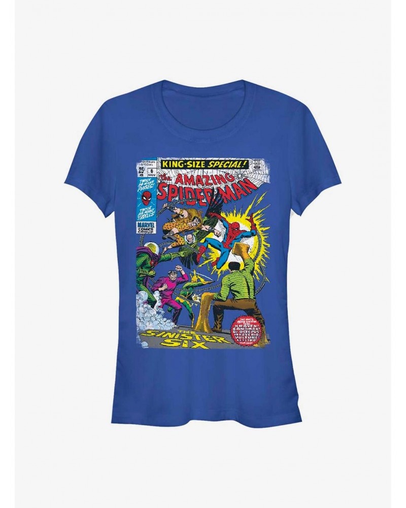 Marvel Spider-Man The Sinister Six Comic Girls T-Shirt $6.57 T-Shirts