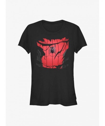 Marvel Spider-Man: No Way Home Torn Suit Girls T-Shirt $9.56 T-Shirts