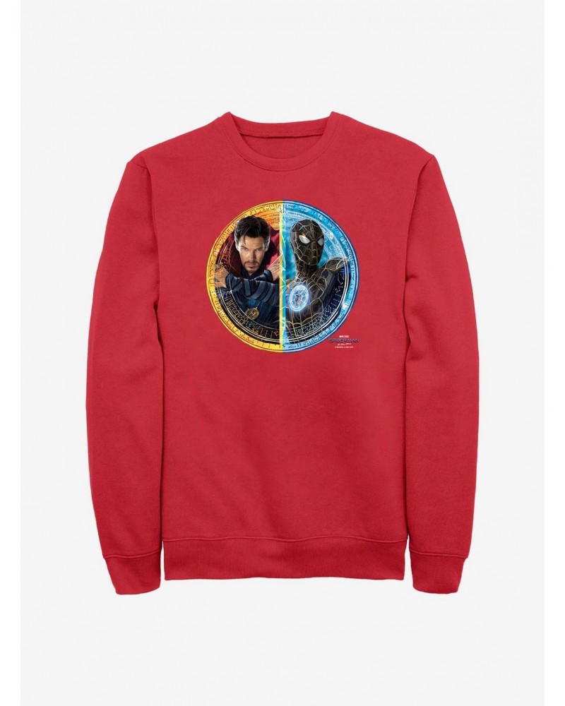 Marvel Spider-Man: No Way Home Spidey Doctor Strange Circle Crew Sweatshirt $14.17 Sweatshirts