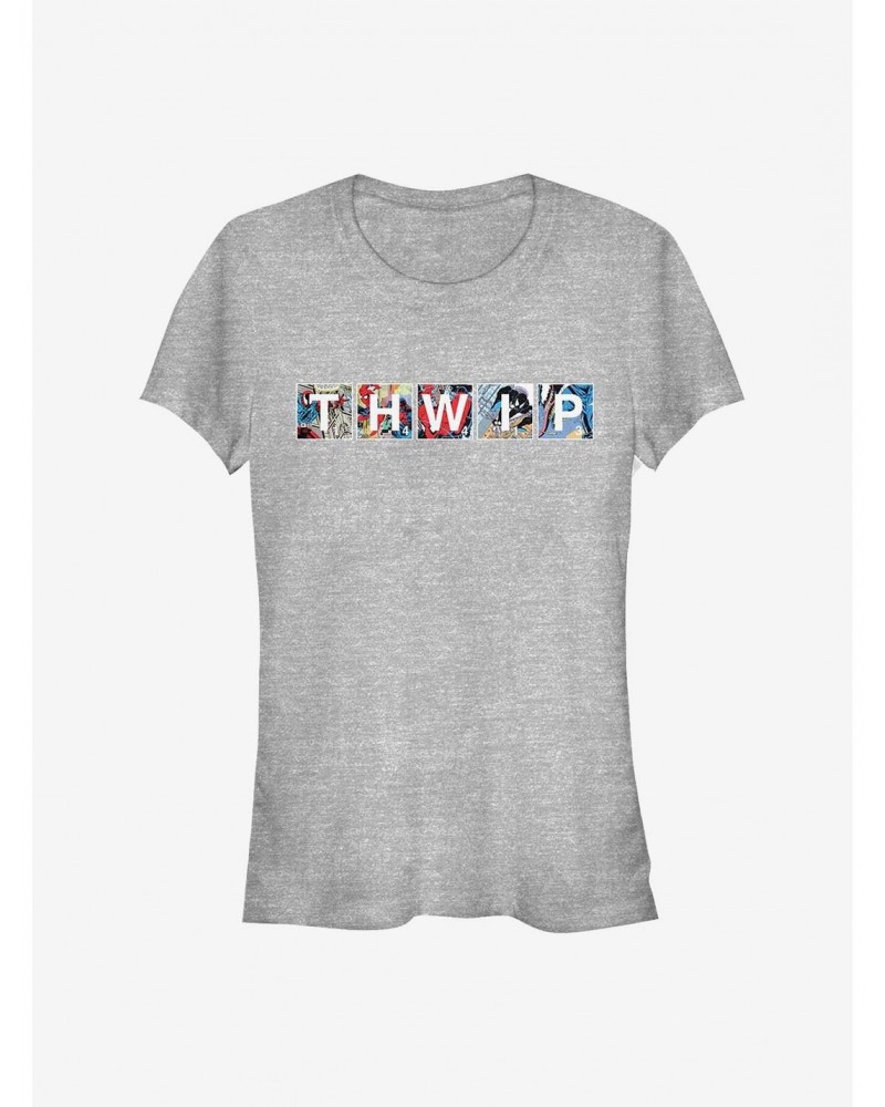 Marvel Spider-Man Comic THWIP Girls T-Shirt $9.56 T-Shirts