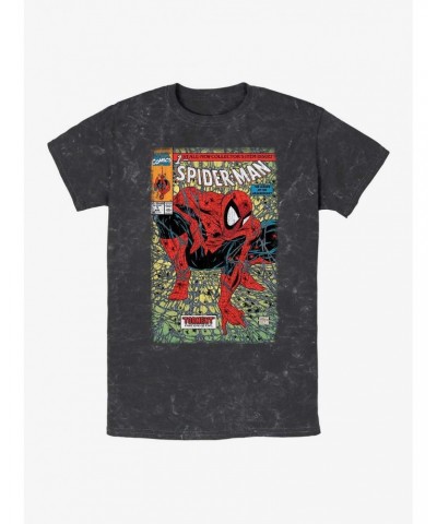 Marvel Spider-Man Spider Comic Mineral Wash T-Shirt $6.42 T-Shirts