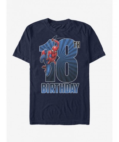 Marvel Spider-Man Spider-Man 18th Bday T-Shirt $7.65 T-Shirts