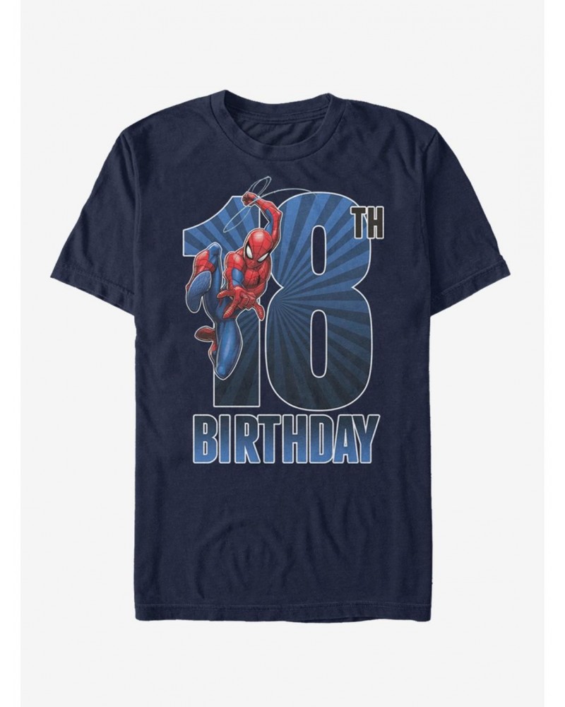 Marvel Spider-Man Spider-Man 18th Bday T-Shirt $7.65 T-Shirts