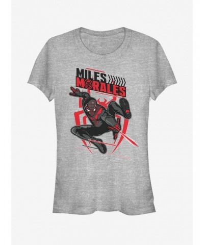 Marvel Spider-Man Swing Miles Morales Girls T-Shirt $6.97 T-Shirts