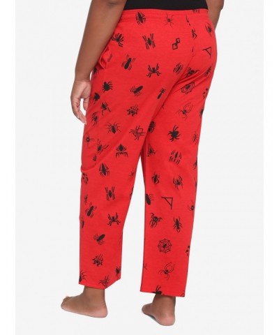 Marvel Spider-Man Logos Pajama Pants Plus Size $6.61 Pants