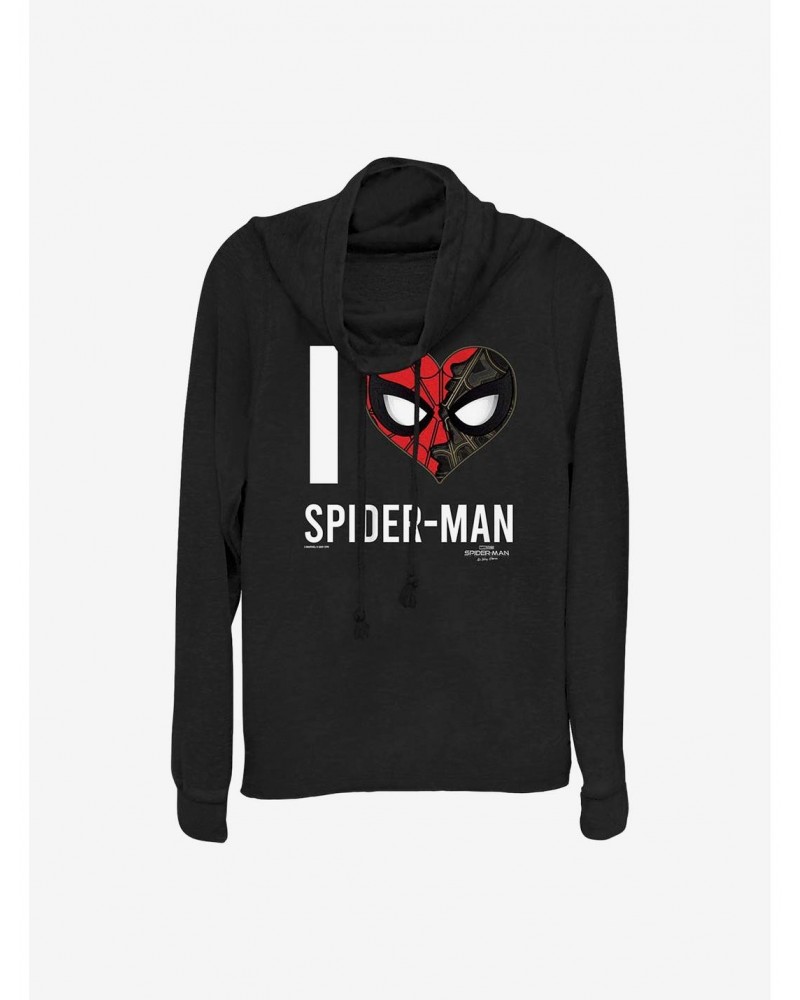 Marvel Spider-Man I Heart Spider-Man Cowlneck Long-Sleeve Girls Top $15.09 Tops