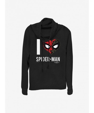 Marvel Spider-Man I Heart Spider-Man Cowlneck Long-Sleeve Girls Top $15.09 Tops
