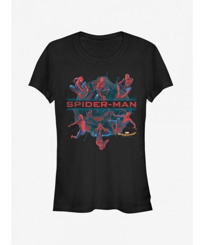 Marvel Spider-Man Homecoming Poses Girls T-Shirt $7.37 T-Shirts
