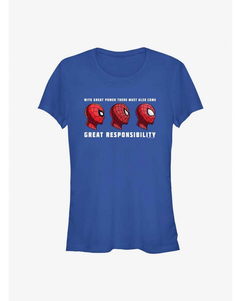 Marvel Spider-Man: No Way Home Great Responsibility Girls T-Shirt $7.97 T-Shirts