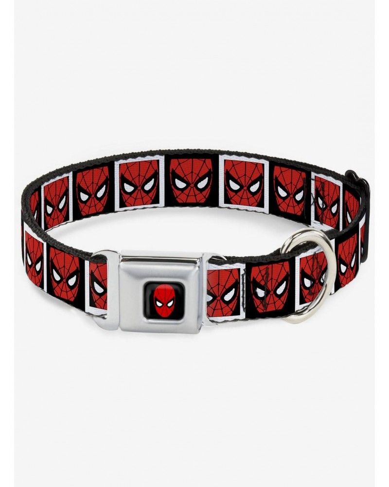 Marvel Spider-Man Face Blocks Seatbelt Buckle Dog Collar $9.21 Pet Collars