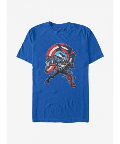 Marvel Venom Captain Venom With Symbol T-Shirt $6.12 T-Shirts