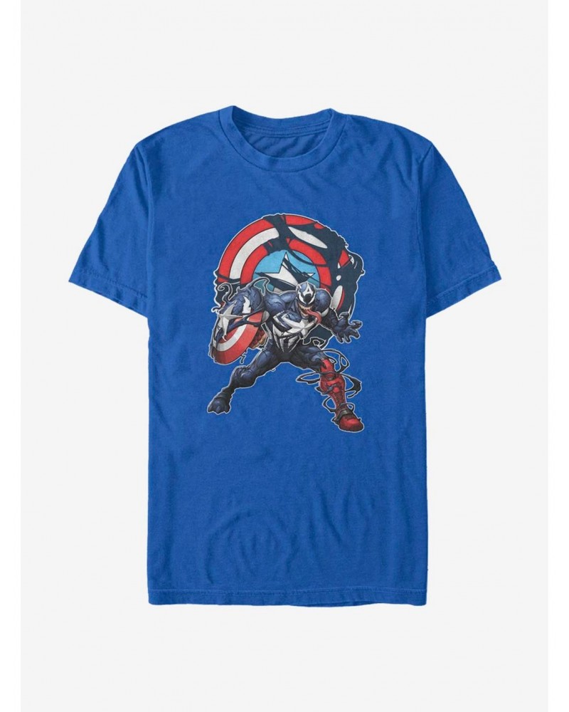 Marvel Venom Captain Venom With Symbol T-Shirt $6.12 T-Shirts
